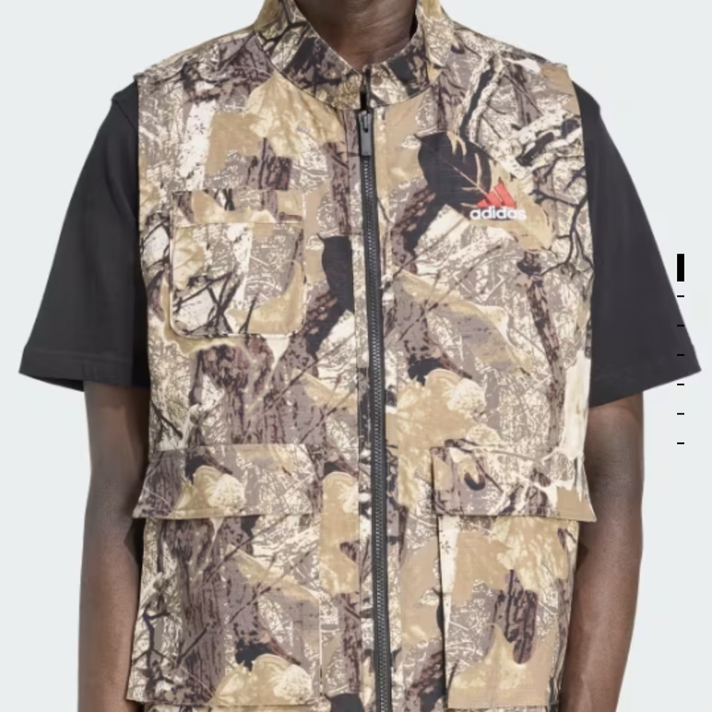 Adidas Men's Brown Camouflage Vest